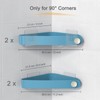 Sotfamily Corner Shower Caddy, 4 Pack Adhesive Corner Shower Shelves