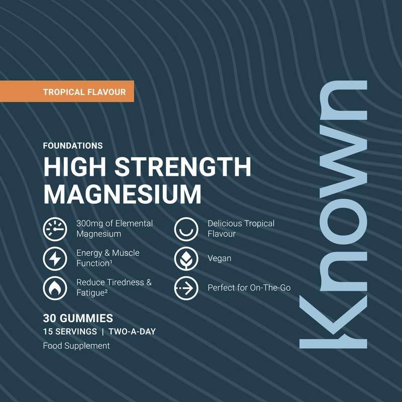 Known Delicious High-Strength Magnesium Gummies – 300mg Elemental Magnesium –