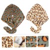 WOONEKY 2pcs Lady Hair Drying Towel Quick Drying Fleece Caps