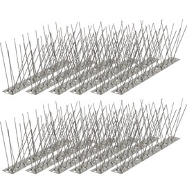 KOKMEYA Bird Spikes 9.84FT, 304 Stainless Steel Bird Deterrents Spikes for Outside to Keep Birds Away Birds Scare Devices Outdoor 12Pcs