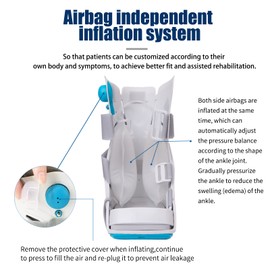 Air Cam Walker Fracture Boot, Medical Inflatable Walking Boot, Orthopaedic boot for Sprained Ankle, Stress Fracture, Broken Foot or Achilles Tendonitis (Medium)