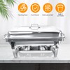 Erweater Chafing Dishes Buffet Set with 1/2 Food Pan, 4
