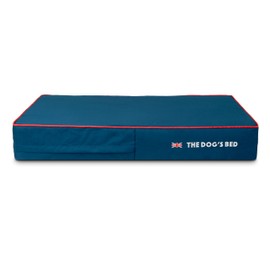 Replacement Outer Cover (No Mattress) for The Dog's Bed Orthopaedic, Washable Oxford Fabric, Medium 86 x 56 x 10cm (Blue with Red Piping)