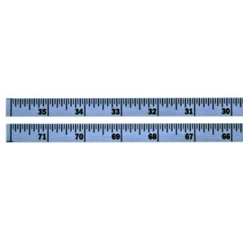 Ruler – Adhesive Backed – 1/2 Inch Wide X 72 Inch Long – Right to Left – Fractional – 1/16” Grads – Silver – 2 Pieces