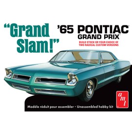 AMT AMT991 1:25 Scale 1965 Pontiac Prix Grand Slam Aqua Version Retro Deluxe Plastic Model