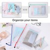 A4 Zipper File Bags, Plastic Document Bags Zip Wallet Folders
