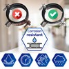 Reinforced Pipe Clamps M8/M10 with Rubber Seal and Diameter 48