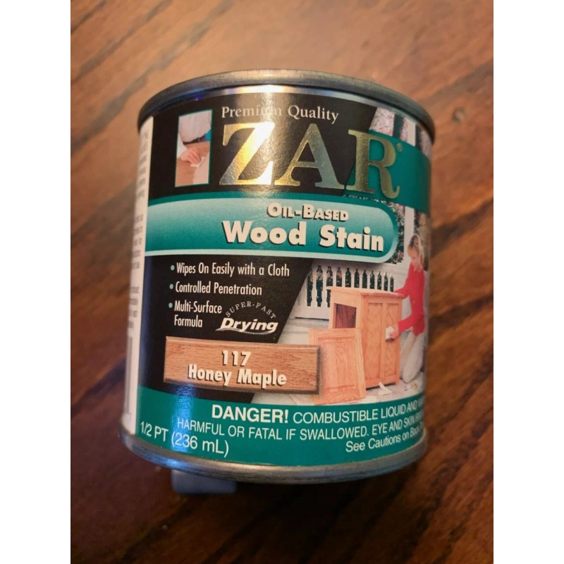 Zar Interior Stain 117 HONEY MAPLE 1/2 pint
