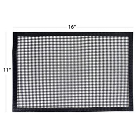 BBQ Butler Non-Stick BBQ Mesh Grill Mat- Perfect For Smokers - Traeger, Green Egg, Kamodo Compatible - 2 Mats