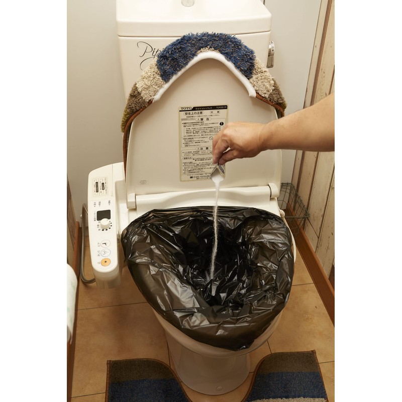 Asahi Denki Kasei ABO-2810A Emergency Toilet, 10 Times, Double Antibacterial