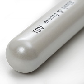 Nanshy Stippling Foundation Brush with Extra Soft & Fluffy Flat Top Duo Fibre Synthetic Bristles - Stipple Brush for Powder, Cream & Liquid Foundation Blending - Vegan & Cruelty-Free (White)