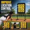 Malletra 9 Hole Baseball Pitching Net with Pitching Target, Adjustable