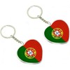 JAVD Paquete de 2 llaveros con bandera de Portugal, Portugal,