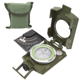 Compass Multifunctional Accurate Waterproof Hand Held Metal Compass for Hiking Backpacking Camping