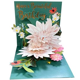 GFM® - HAVE A BEAUTIFUL BIRTHDAY - Unique 3D Pop Up Happy Birthday premium Greeting Card for women, wife, girlfriend, daughter, for her, nan, grandmother, girl - (CARD-1002-Birthday)