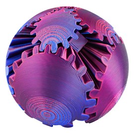 Thyonta 3D Printed Gear Ball - Sensory Spin Ball Effective Decompression Cyberpunk Laser Portable Stress Relief Hand Spinners for Office Adults Kids (Multicolor)