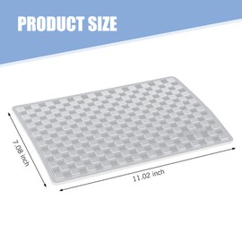 SLIMI 1 PC Dashboard Non-Slip Mat, Strong Adhesion Dashboard Anti-slip Grid Mat, PU Dashboard Organizer, Multifunctional Dashboard Rubber Pad, for Storing Keys, Glasses and Mobile Phones (White)