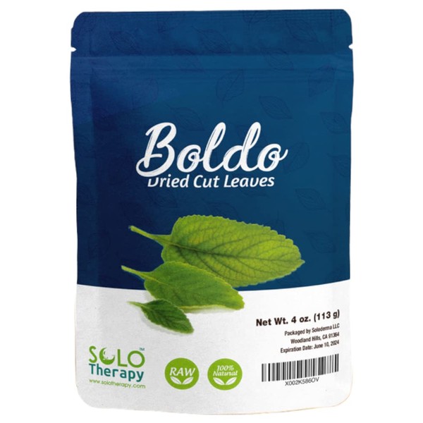 Boldo Dried Cut Leaves , 4 oz , Hojas De Boldo Orgánicas , Peumus Boldus Herbal Tea , Boldo Tea , Product From Chile , Packaged in The USA (4 oz)
