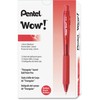 Pentel® Wow!™ Retractable Ballpoint Pens, Medium Point, 1.0 mm, Transparent