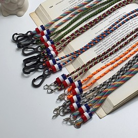 Screw Mask Strap / Necklace Cord Mask Lanyard - Anti-Loss - Celebrity Inspired Adult Style (Jung Yu-mi, Park Seo-joon) Celebrity Red Mix (Plastic) 10ea