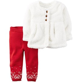 Carter's Baby Girls' 2 Pc Sets 127g195, Red/White, 12 Months