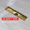 SaniteModar Linear Shower Drain, Gold Shower Drain 12 inch with