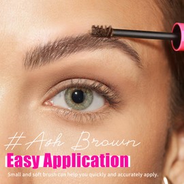 bayfree Thickening Eyebrow,Waterproof Tinted Brow Glue Eyebrow Gel,Wearable Eyebrow Glue for 16h,Ash Brown