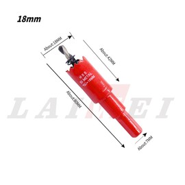 0.7 inch Hole Saw, LAIWEI bi-Metal Hole Cutter. for Drilling Wood,Aluminium Profiles, PVC, plasterboard, etc. Round Knife (23/32"(18mm))