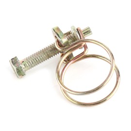 10pcs Double Wire Hose Clips Adjustable Double Wire Water Hose Barb Clamp Pipe Clip Hoop Plumbing Fastener (19mm（16-19）)