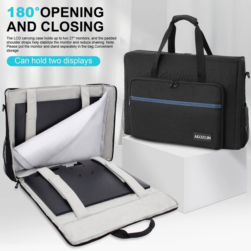 AKOZLIN LCD Screens/TVs(up to 2) Transport Tote Bag for 27"