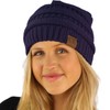 CC Classic Winter Fall Trendy Chunky Stretchy Cable Knit Beanie