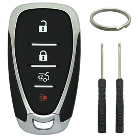 Key Fob Shell Case Replacement Fits for Chevy Malibu Cruze Camaro Equinox 2016 2017 2018 2019 2020 2021 Proximity Keyless Entry Car Remote Cover (4 Buttons A)