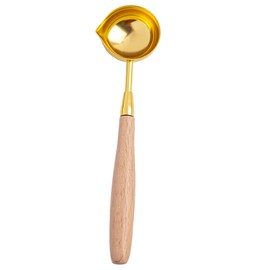 AUEAR, Wooden Handle Copper Wax Sealing Stamp Melting Spoon Seal Making Envelope