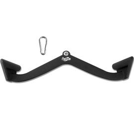 AWNOM LAT Pulldown Attachment,Back Tricep Bar Strength Training, LAT Pull Down Bar,T Bar V Bar Cable Attachments for Home Gym(24.6 Inch)