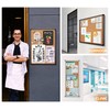 SWANCROWN Enclosed Bulletin Board,Lockable Cork Noticeboard for School Office,Wall Display