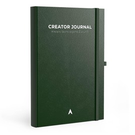 CREATOR JOURNAL - Journal Book [A5] - Success Journal for Focus, Structure & Motivation (including Video Course) Diary for Adults, Planner, Book Journal, Daily Planner (Green)