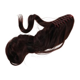 VICASKY Dark Brown Claw Clip Ponytail Hair Extension for Women Natural Looking Curly Synthetic Hairpiece with Soft Texture and Quick Installation for Daily Wear and Events