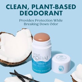 Kopari Desodorante Sin Aluminio Con Aceite de Coco Orgánico | Paquete Original de 2 | Vegano, Sin Gluten, Sin Crueldad, No Tóxico, Sin Parabenos, Desodorante para Hombres y Mujeres, Protección Contra