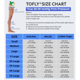 TOFLY® Medical Thigh High Compression Stockings for Women & Men, Closed Toe, Opaque, Firm 20-30mmHg Graduated Compression Socks with Silicone Band, Support for Varicose Veins, Edema, Travel,Black 3XL