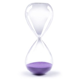 SWISSELITE Hourglass Sand Timers, Hourglass Sand Clock Inspired Glass for Home, Desk, Office Decor (6.5Inch-15Mins Violet)