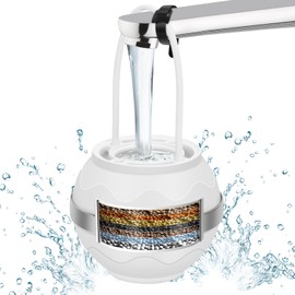 Bath Filter for Tub, Bath Water Filter, 2025 Bathtub Water Filter for Tub Faucet, 2500 Gallons Replaceable Filter Cartridge, Tub Water Filter Remove Chlorine & Balance PH, Hard Water Softener