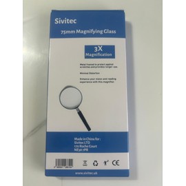Sivitec Metal 75MM Magnifier Hand Held 3x Magnifying Glass