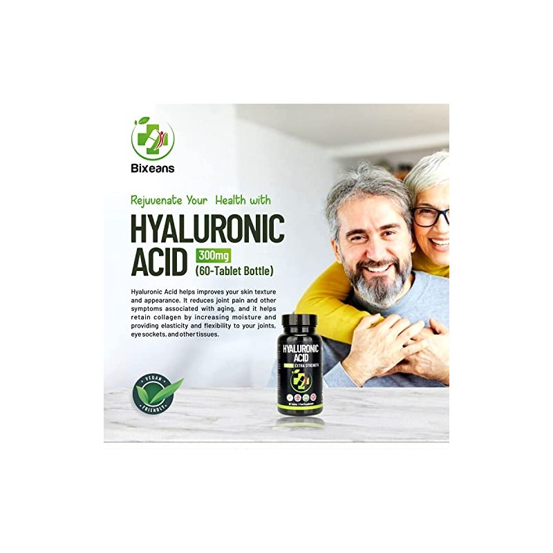 Bixeans Extra Strong Hyaluronic Acid 300milligram - 60 Tablets -