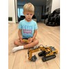 Remote Control Excavator Construction Toys for Boys, 2×1200mAh RC Construction