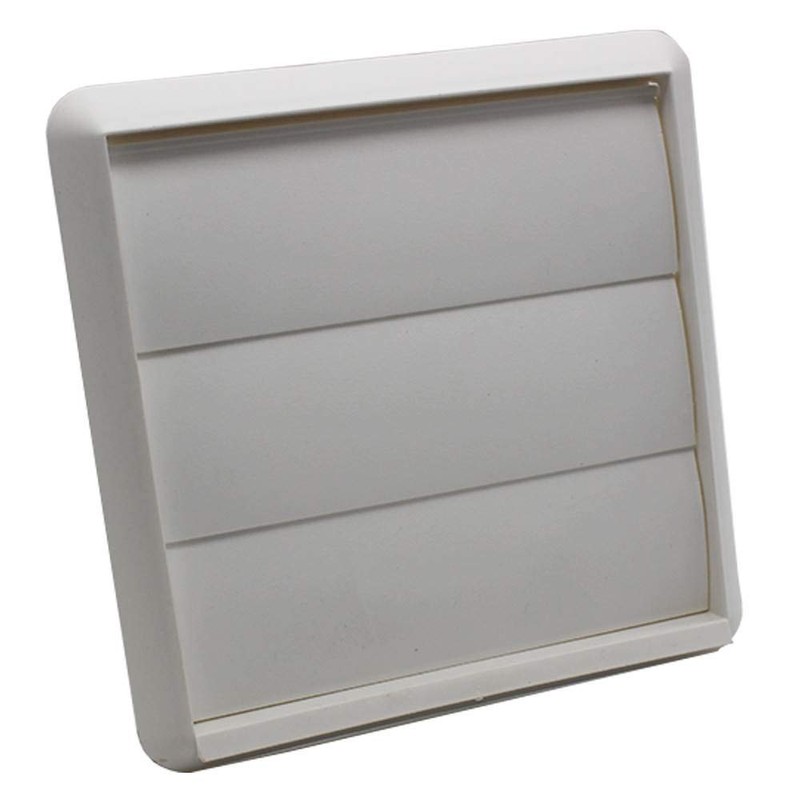 Kair White Gravity Grille 155mm External Dimension Ducting Air Vent