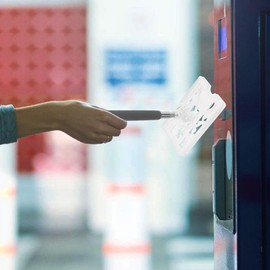 SUPVOX Telescopic Parking Card Rod - Stainless Steel, Transparent, Extendable for Swiping in Parking Lots, Security Booths, and Malls