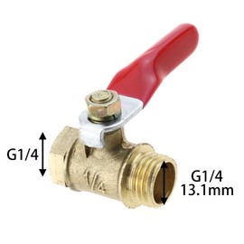 MEETOOT 3PCS 1/4 inch Heavy Duty Brass Ball Valves Shut Off Switch Air Compressor Shut Off Valve Air Pump Plumbing Valve Suitable for Potable Water Air Vapour Oil Gas