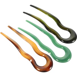 3pcs U Shaped Hair Pins, French Hair Pins for Thick Hair Buns and Updos, Wavy Hair Accessories for Women, Girls(COLOR:As Shown)