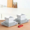 DOMINI 12-Piece Kitchen Dinnerware Set, Service for 4, Porcelain Dishes