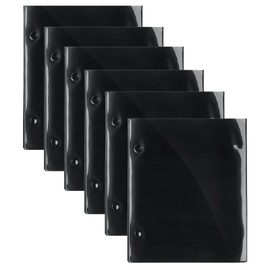 Outus 6 Pcs Flip Folder Pages Music Folder Marching Band 7.5 x 6.3 Inch Band Flip Choral Folders PVC Waterproof Double Sided Music Files Holder for Sheet (Double Side)
